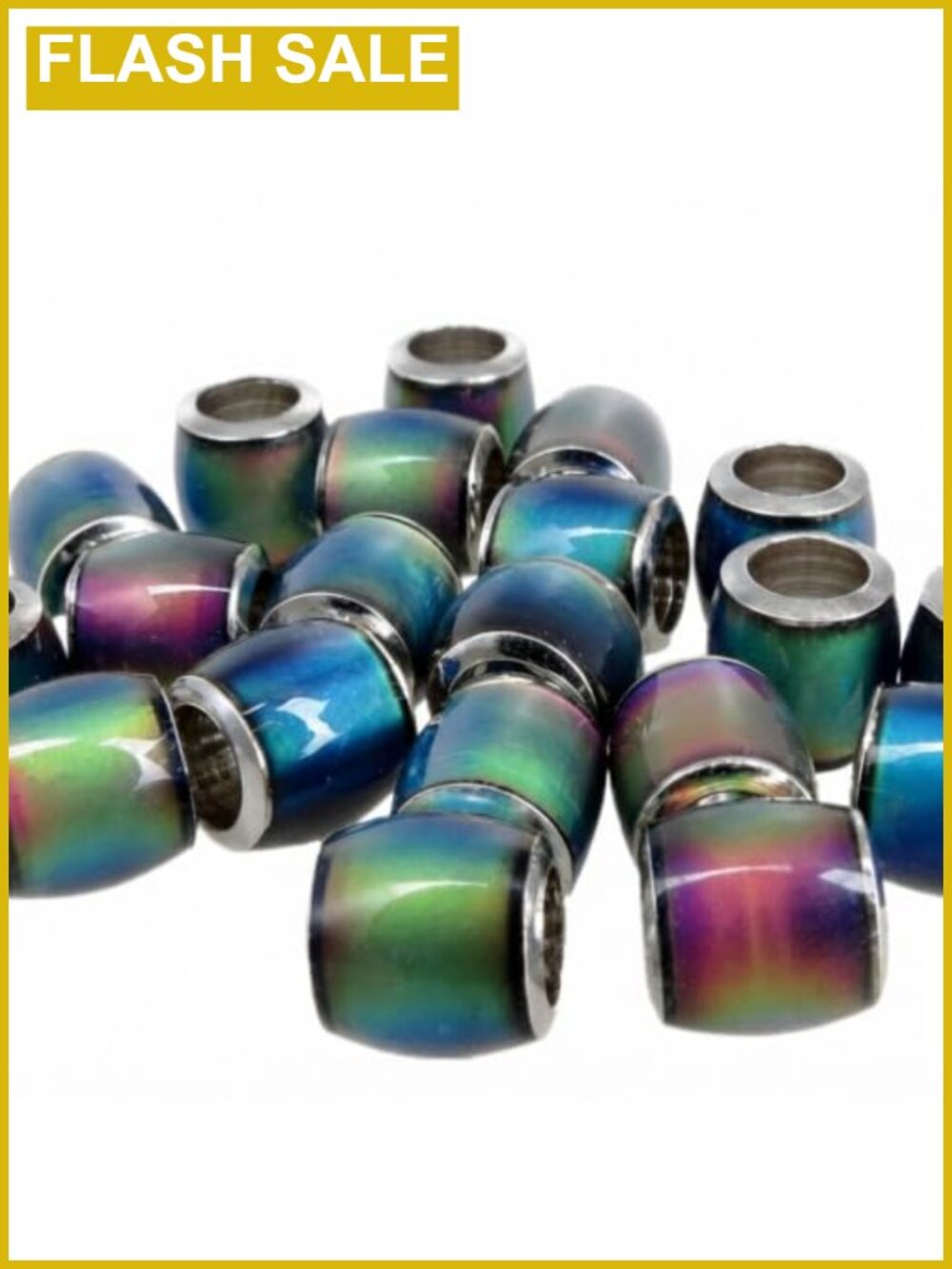 10pcs Mood Color Changing Crystal Glass Spacer Beads for Jewelry Making DIY